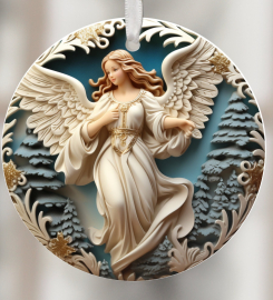 3D Angel Ornament For Name Memorial Christmas Ornament