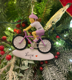 Bicycle Boy/Girl Personalized Christmas Ornament