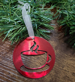 Coffee Cup Christmas Ornament/ Hot Coffee Ornament/ Coffee Lover Christmas Ornament