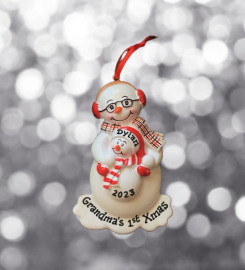 Grandmas 1st Christmas- Grandsons 1st Christmas- Granddaughters 1st Christmas-Personalized Christmas Ornament