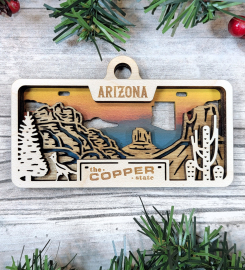 Personalized Arizona Ornament - State License Plate Christmas Ornament Collection