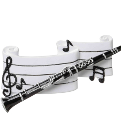 Personalized Christmas Ornament, Clarinet, Free Personalization