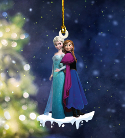 Personalized Elsa Anna Frozen Christmas Ornament, Disney Ornament-Kid Christmas Ornament, Princess Ornament, Frozen Ornament