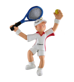 Personalized Tennis Player Ornament - Tennis Boy Ornament - Tennis Player Gift - Custom Sports Ornament - Christmas Gift For Tennis Lover