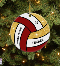 Personalized Volleyball Ornament 2023, Sports Ornament 2023, Christmas Gift For Sport Lover, Christmas Decoration, Team Gift, Senior Gift